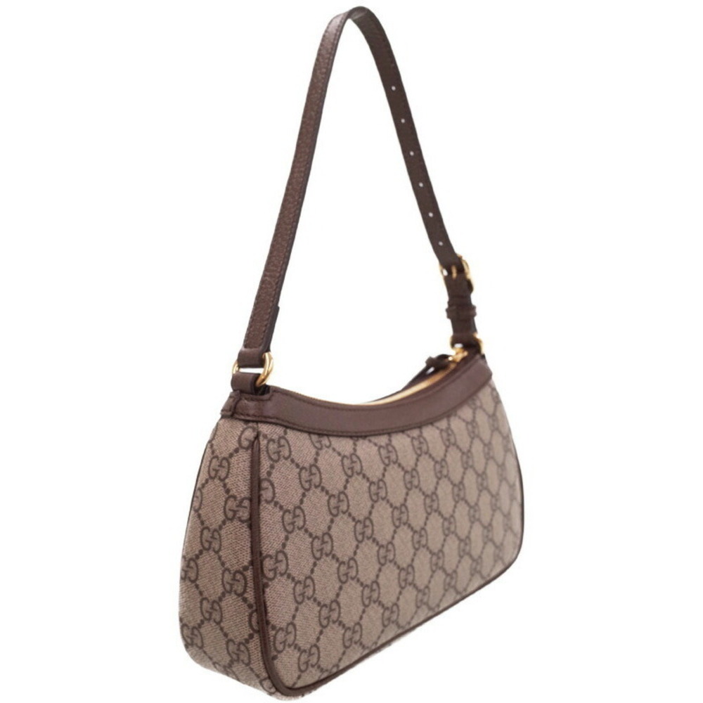 Gucci GG Supreme Ophidia Hobo shoulder bag monogram canvas brown leather - Picture 2 of 5